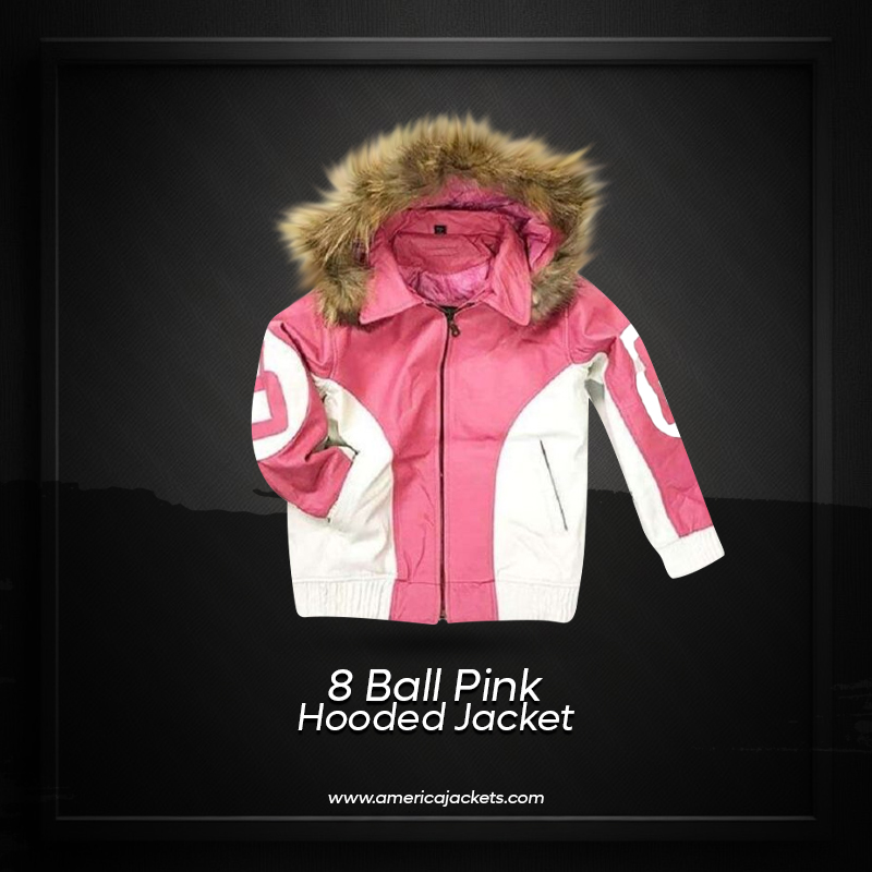 8 Ball Pink Hooded Jacket