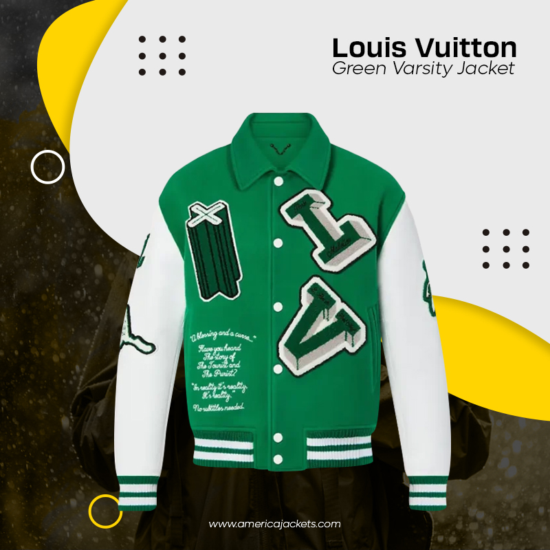 Louis Vuitton Green Varsity Jacket
