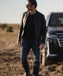 The Cleaning Lady Adan Canto Leather Jacket