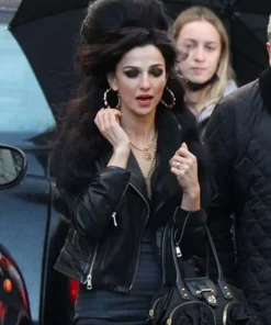 Back To Black Marisa Abela Leather Jacket