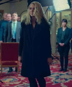 Scoop 2024 Billie Piper Black Coat