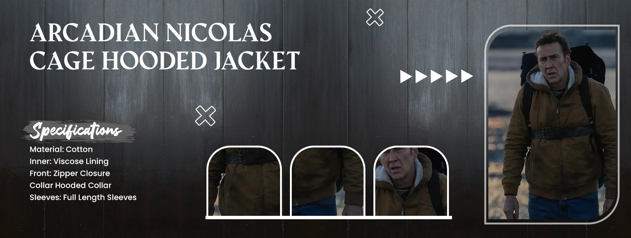 Arcadian Nicolas Cage Hooded Jacket