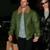 Justin Bieber Green Leather Jacket