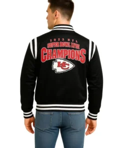 Champions Chiefs Super Bowl LVIII Black Jacket (Back)