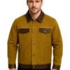 Hit Man Glen Powell Green Suede Leather Jacket