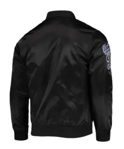 Los Angeles Dodgers Wordmark Black Bomber Satin Jacket