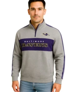 NFL Baltimore Ravens Grey Pullover Jacket