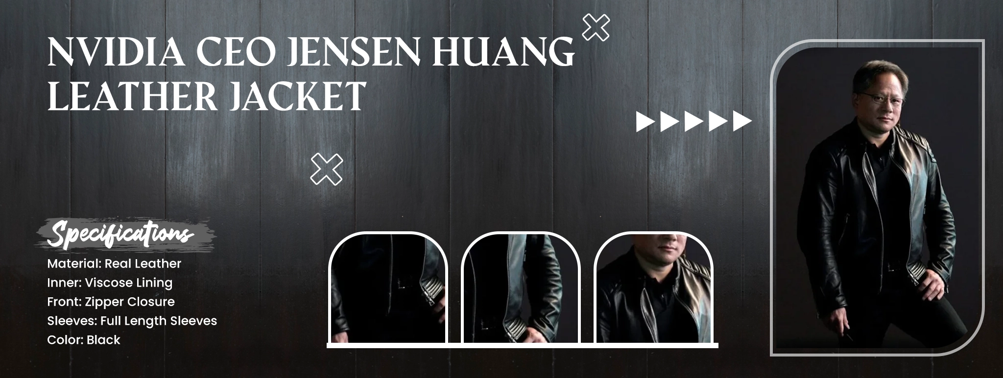 NVIDIA CEO Jensen Huang Leather Jacket