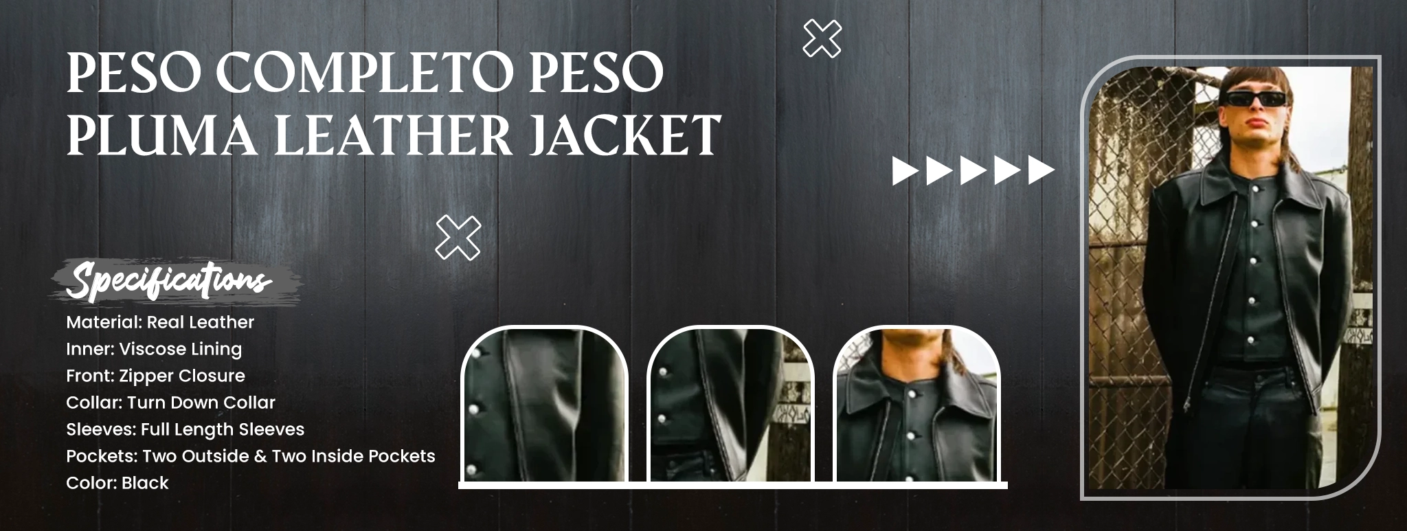 Peso Completo Peso Pluma Leather Jacket