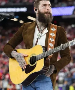 Super Bowl Post Malone Brown Blazer