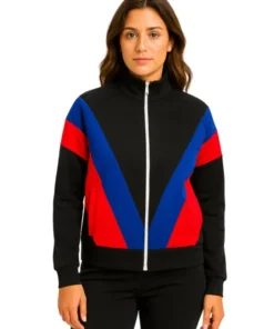 iHeartRadio Jessica Betts Bomber Jacket model (Front)