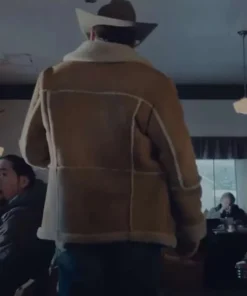 Brown Shearling Suede Leather Jacket