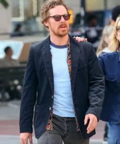 Eric Benedict Cumberbatch Blue Cotton Blazer