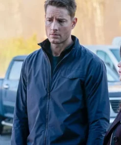 Justin Hartley Tracker 2024 Blue Jacket