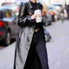 Kendall Nicole Jenner Black Leather Coat