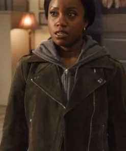 Legend of the Lost Locket Natasha Burnett Suede Leather Jacket