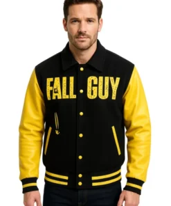 Ryan Gosling The Fall Guy Yellow Varsity Jacket