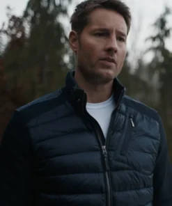 Tracker 2024 Justin Hartley Black Puffer Jacket