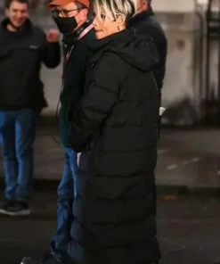 Halle Berry Black Coat