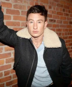 Masters of the Air Premiere Barry Keoghan Shearling Jacket