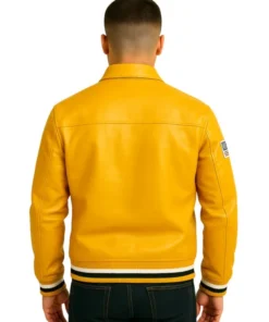 Studded Supreme Leather Varsity Jacket (Back)