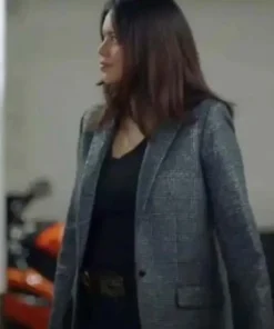 The Rookie Alyssa Diaz Grey Plaid Blazer