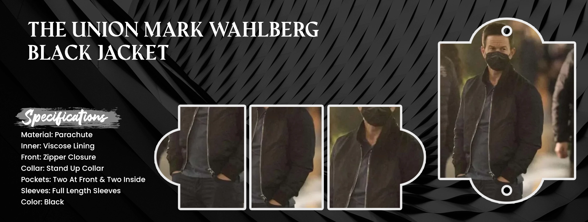 The Union Mark Wahlberg Black Jacket