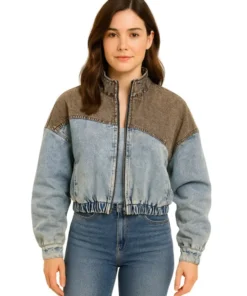 California Oversized Spliced Bomber Jacket