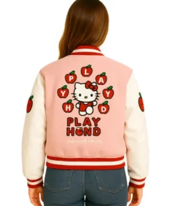 Hello Kitty Apples H Varsity Jacket (Back)