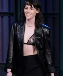 Kristen Stewart Leather Blazer