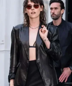 Love Lies Bleeding Kristen Stewart Leather Blazer