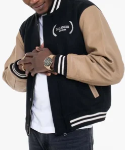 Tommy Hilfiger Varsity Leather Jacket