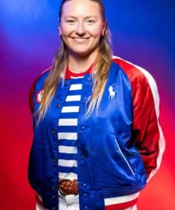 United States 2024 Olympic Sailor Daniela Moroz Team Usa Varsity Jacket