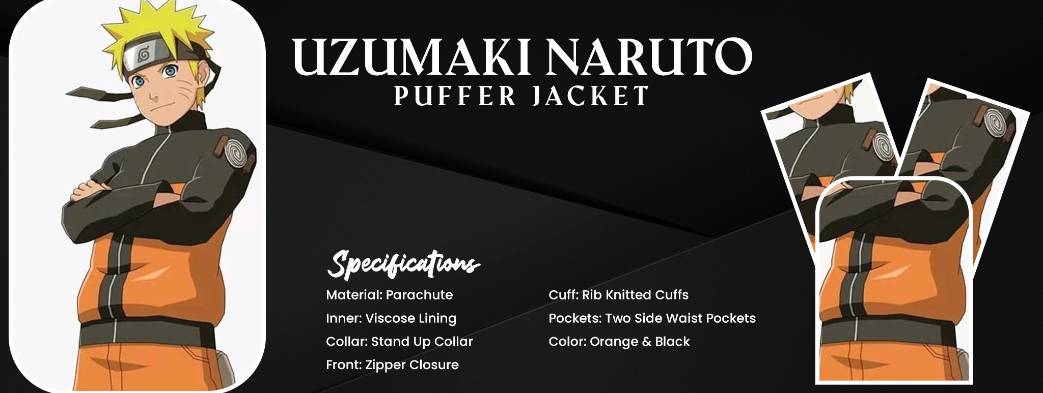 Uzumaki Naruto Puffer Jacket