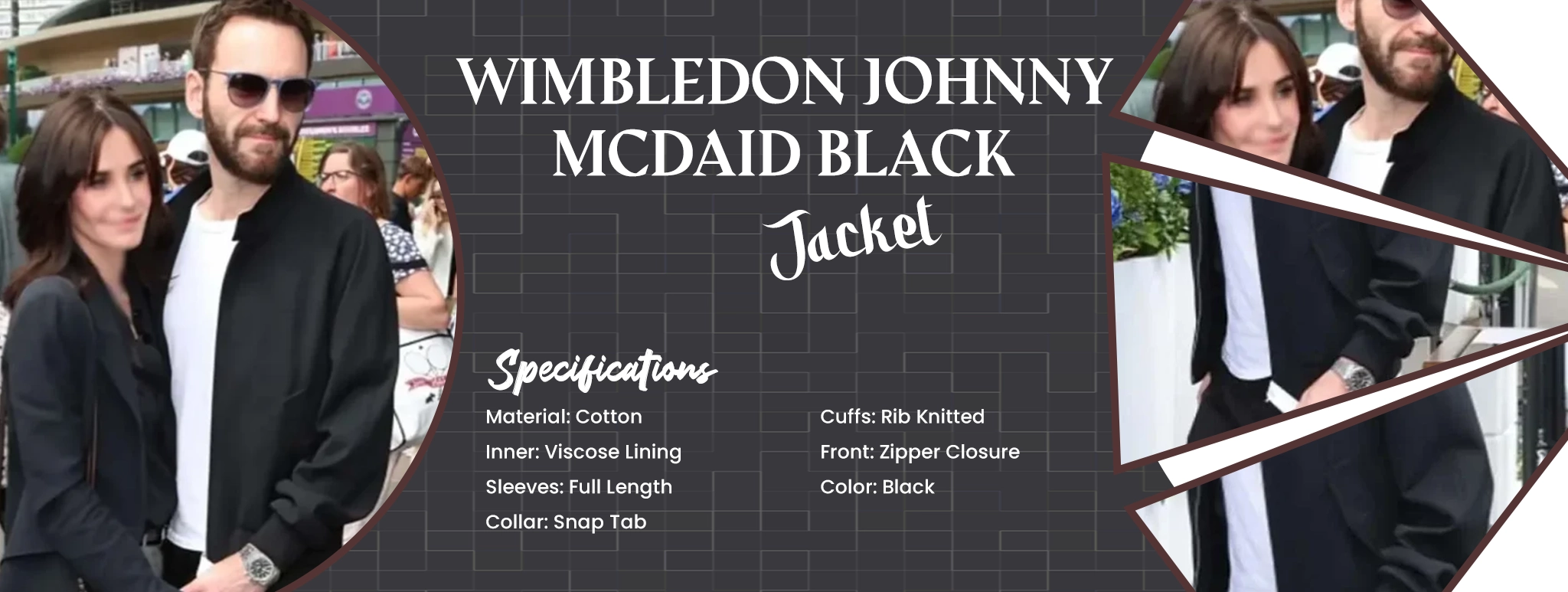 Wimbledon Johnny McDaid Black Jacket
