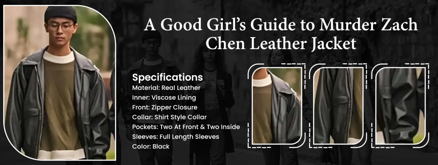 A Good Girl&rsquo;s Guide to Murder Zach Chen Leather Jacket
