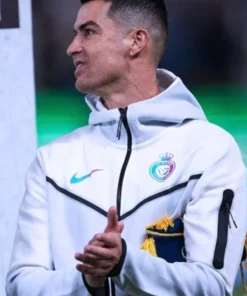 Al Nassr Cristiano Ronaldo White Hooded Jacket