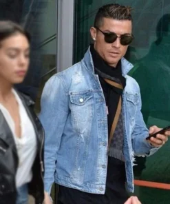 Cristiano Ronaldo Blue Denim Jacket