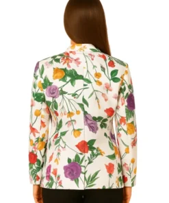 Elsbeth Carrie Preston White Floral Blazer (back)