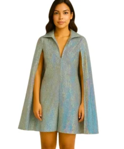 Holographic Sequin Cape