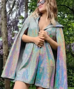 Holographic Sequin Cape