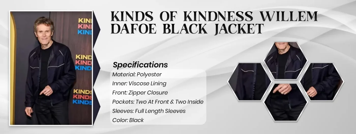 Kinds of Kindness Willem Dafoe Black Jacket