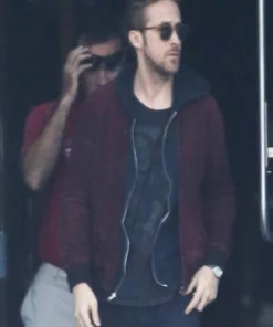 Ryan-Gosling-Maroon-Bomber-Jacket