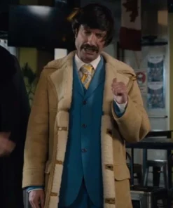 Shoresy Benny Shearling Leather Coat