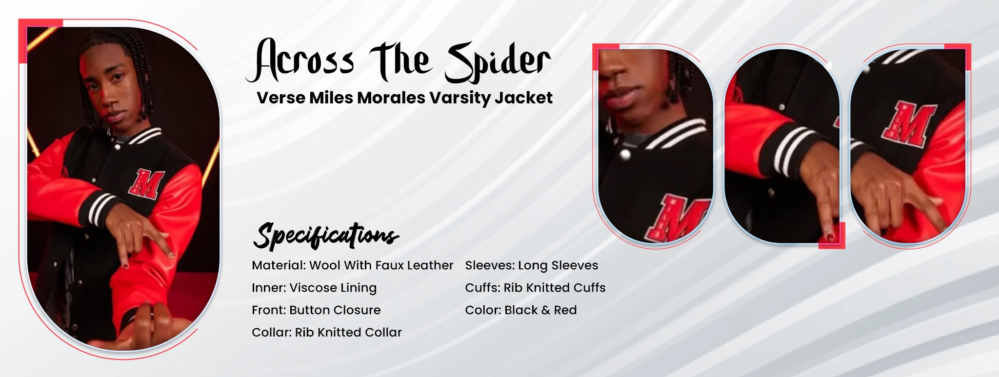 Across The Spider Verse Miles Morales Varsity Jacket