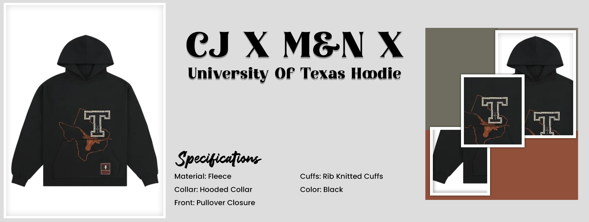 CJ X M&N X University Of Texas Hoodie