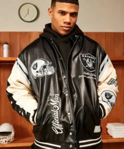 Nfl Oversized Raiders Bomber Jacket