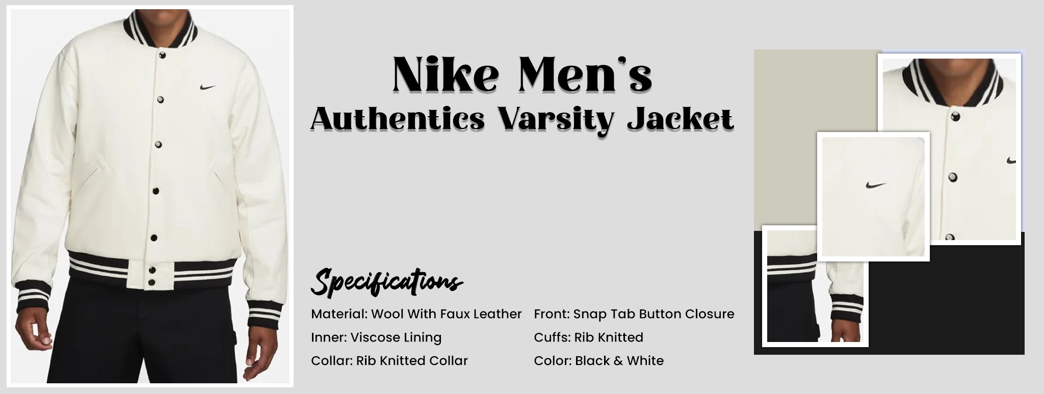 Nike Men&rsquo;s Authentics Varsity Jacket
