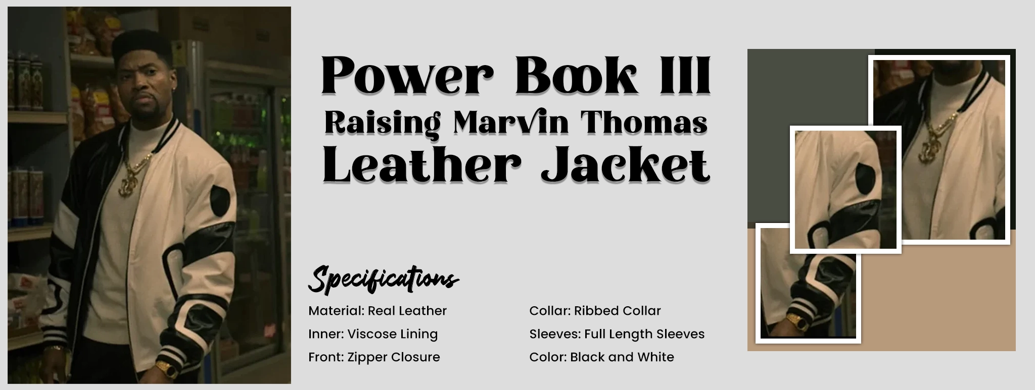 Power Book III Raising Marvin Thomas Leather Jacket