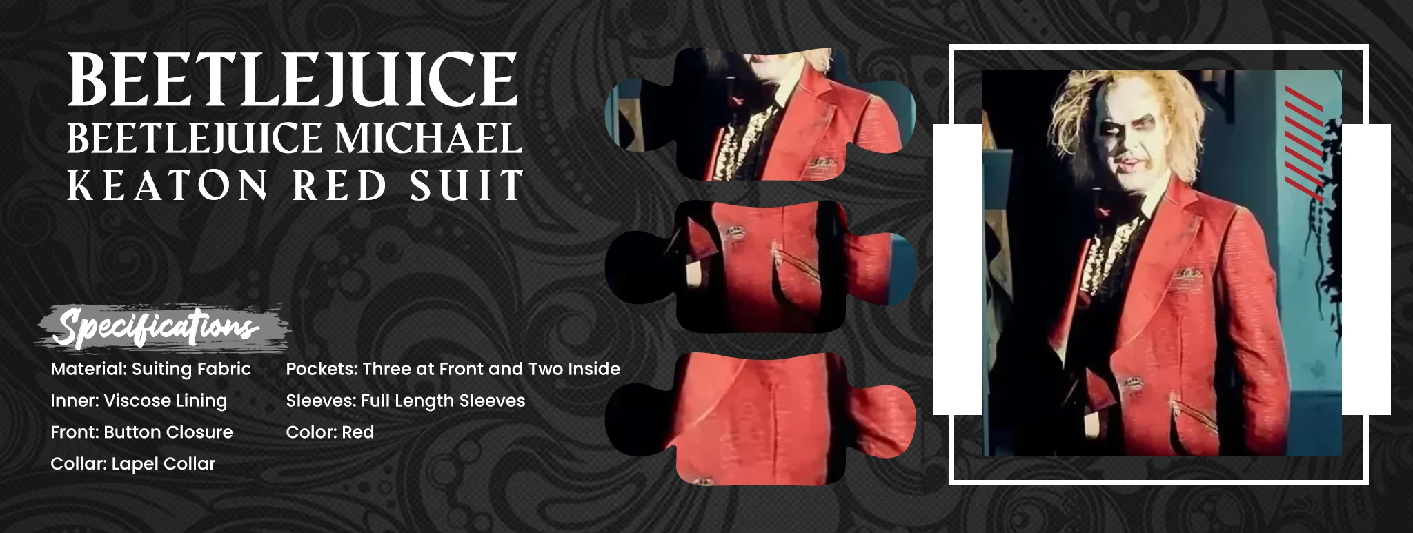 Beetlejuice Beetlejuice Michael Keaton Red Suit